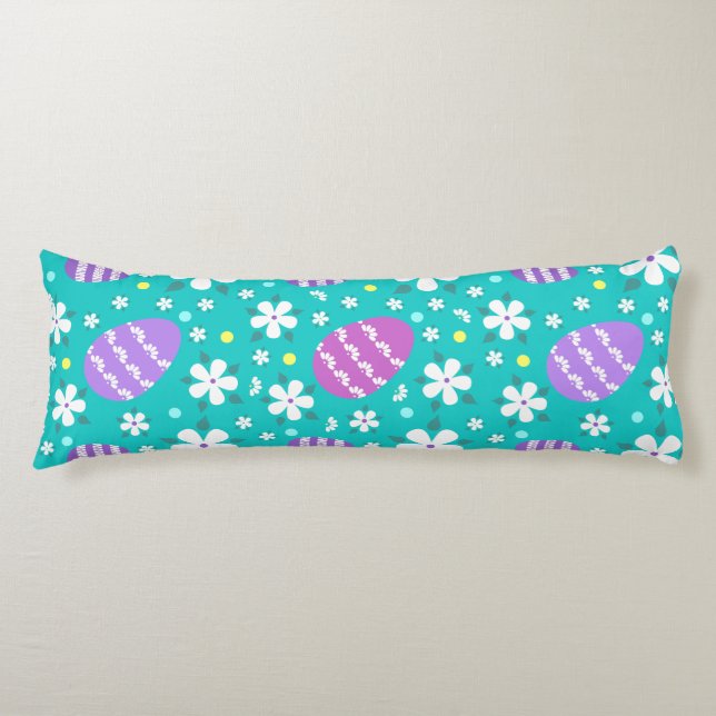 Flowers and Easter Eggs-Easter Pattern-Cute    Body Cushion (Front)