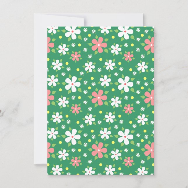 Flowers and Easter Eggs-Easter Pattern-Cute   Holiday Card (Front)