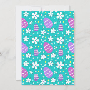 Flowers and Easter Eggs-Easter Pattern-Cute Holiday Card