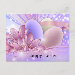 Flowers and Easter eggs     Holiday Postcard