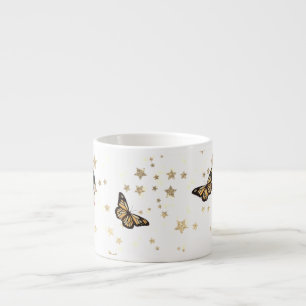 flowers and elegant background espresso cup