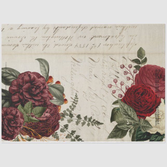 Flowers and Ephemera Design Series #14 Tissue Paper (Front)