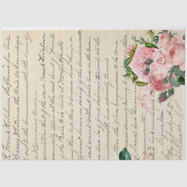 Flowers and Ephemera Design Series #7 Tissue Paper (Front)