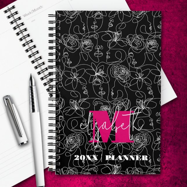 Flowers and Faces Monogrammed Planner (Creator Uploaded)