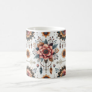 Flowers and Feathers Coffee Mug