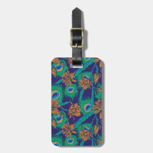 Flowers And Feathers Luggage Tag