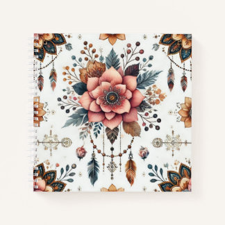 Flowers and Feathers Notebook