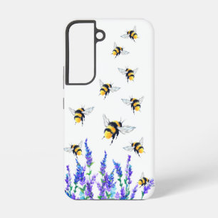 Flowers and Flying Bees Samsung Galaxy Cases