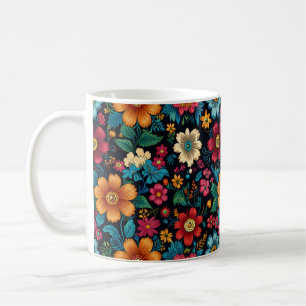FLOWERS AND FOLIAGE COFFEE MUG