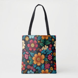FLOWERS AND FOLIAGE TOTE BAG