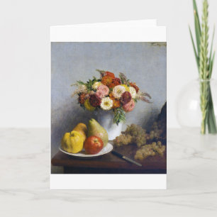 Flowers and Fruit, Henri Fantin-Latour Card