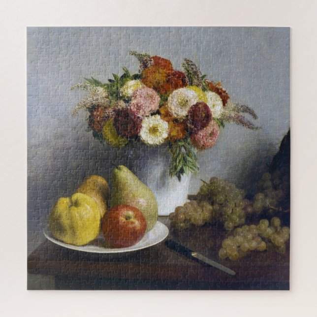 Flowers and Fruit, Henri Fantin-Latour Jigsaw Puzzle (Vertical)