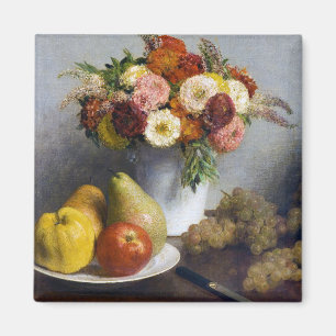 Flowers and Fruit, Henri Fantin-Latour Magnet