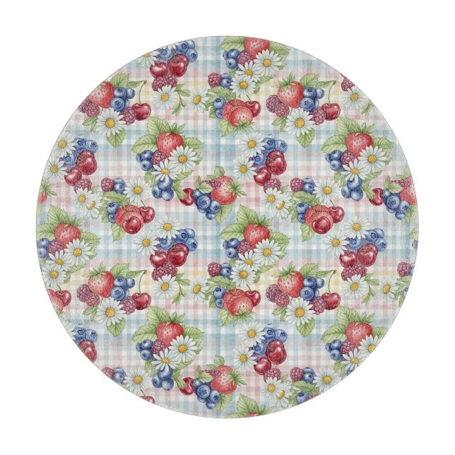 Flowers and Fruits Cutting Board (Front)