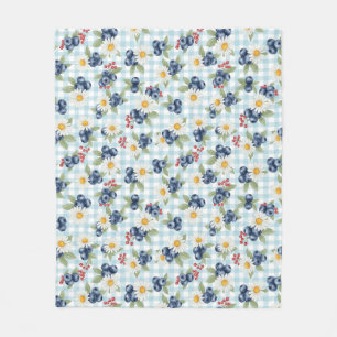 Flowers and Fruits Fleece Blanket