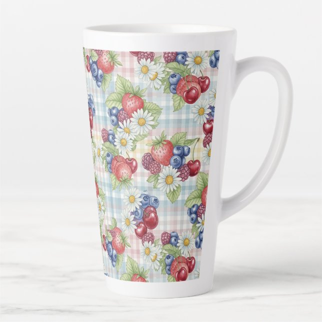 Flowers and Fruits Latte Mug (Right)