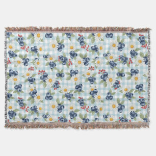Flowers and Fruits Throw Blanket