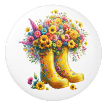 Flowers and Garden Boots