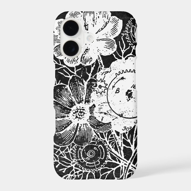 Flowers And Gears White (Back)