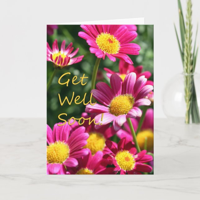 Flowers and Get Well Soon Card (Front)