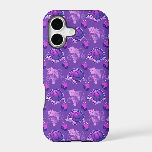 Flowers and Grapes Turtle Pattern (Back)