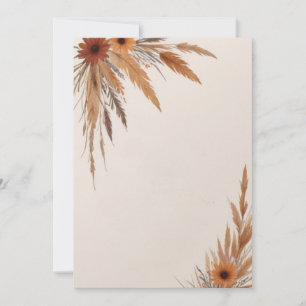 Flowers and Grasses Blank Invitation