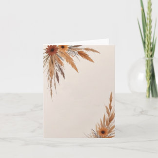 Flowers and Grasses Blank Invitation