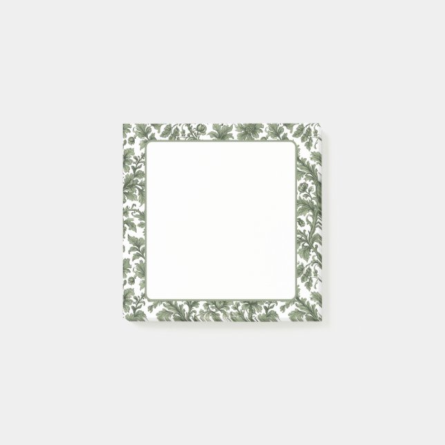 flowers and green leaves post-it notes (Front)