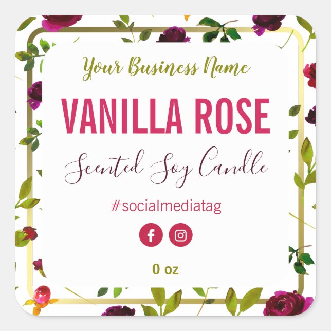 Flowers And Greenery Product Labels (Front)