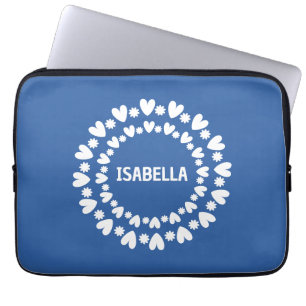 Flowers And Hearts Laptop Sleeve