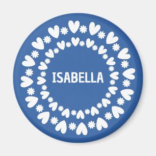 Flowers And Hearts Magnet