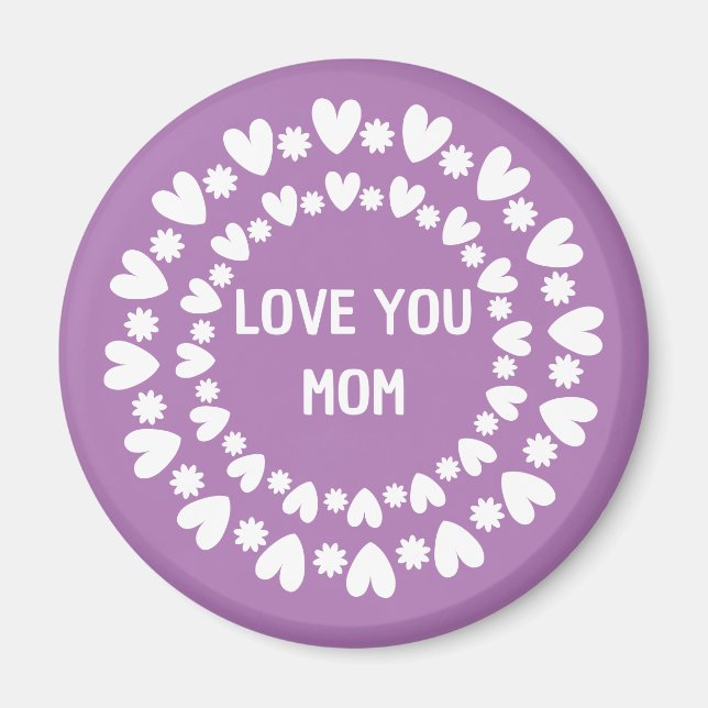 Flowers And Hearts Name Magnet (Front)