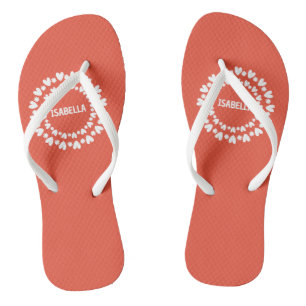 Flowers And Hearts Name Thongs