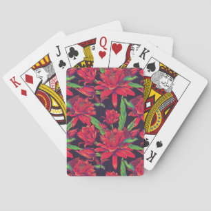Flowers And Hummingbirds Playing Cards