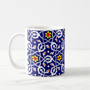 flowers and knots print coffee mug