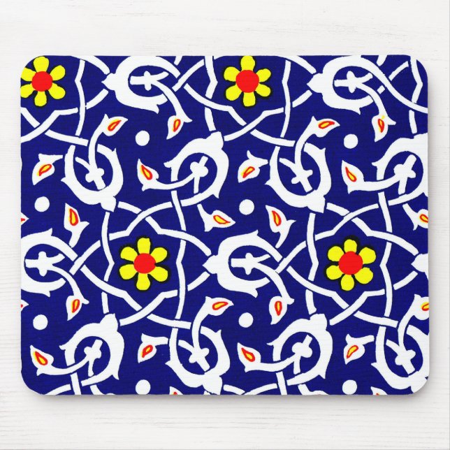 flowers and knots print mouse pad (Front)