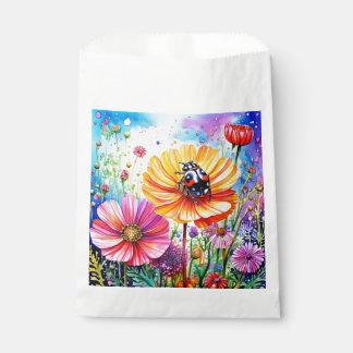 Flowers and Ladybugs Favour Bag
