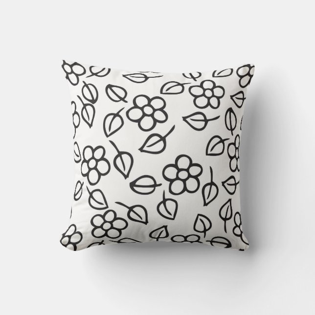 flowers and leaves cushion (Front)