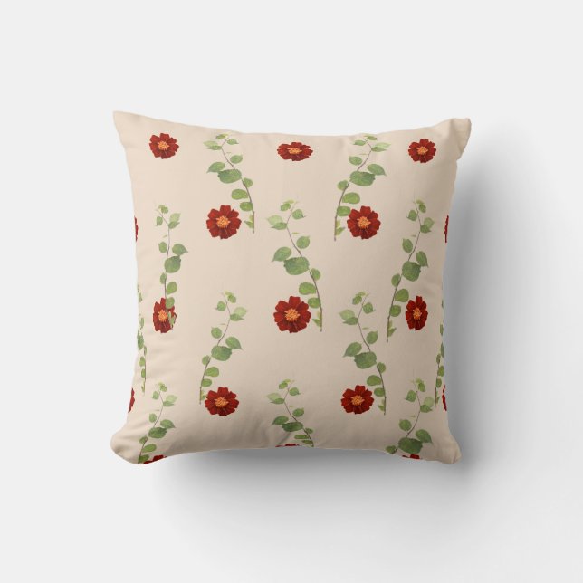 flowers and leaves cushion (Front)