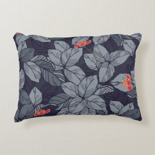 Flowers and leaves patternpattern, tropical, abstr decorative cushion