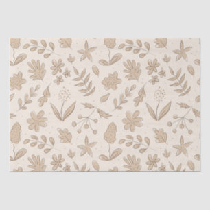 Flowers and Leaves Tissue Paper