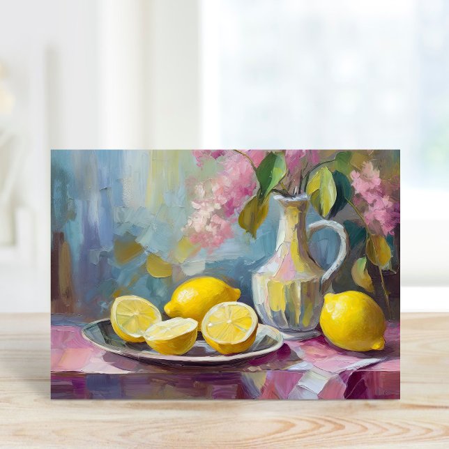 Flowers and Lemons Modern Still Life Card (Creator Uploaded)