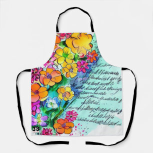 Flowers and Letters Apron