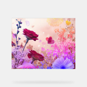 Flowers and More Flowers Adorn This Romantic Wall Acrylic Sign