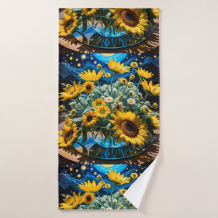 Flowers and Night Stewardship 1 - 001 Bath Towel