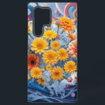 Flowers and Ocean Waves Samsung Galaxy Case<br><div class="desc">A work of art of flowers on the ocean waves</div>