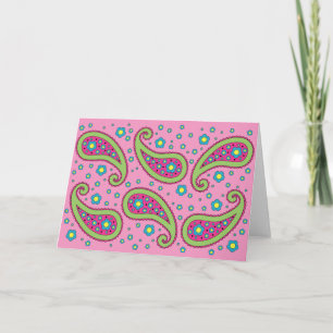 Flowers and Paisley Card