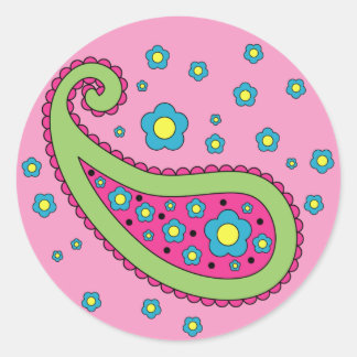 Flowers and Paisley Sticker