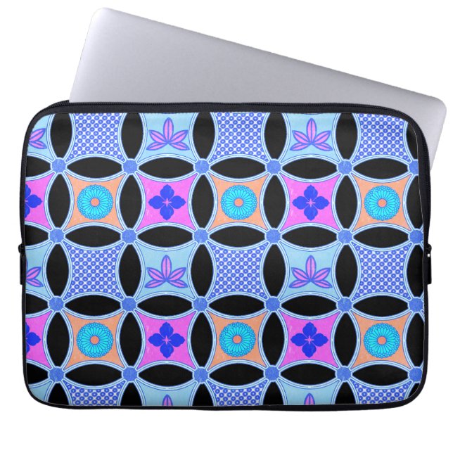 Flowers and Patterns Laptop Sleeve (Front)
