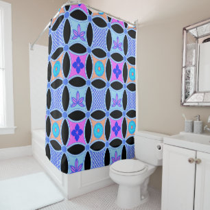 Flowers and Patterns Shower Curtain